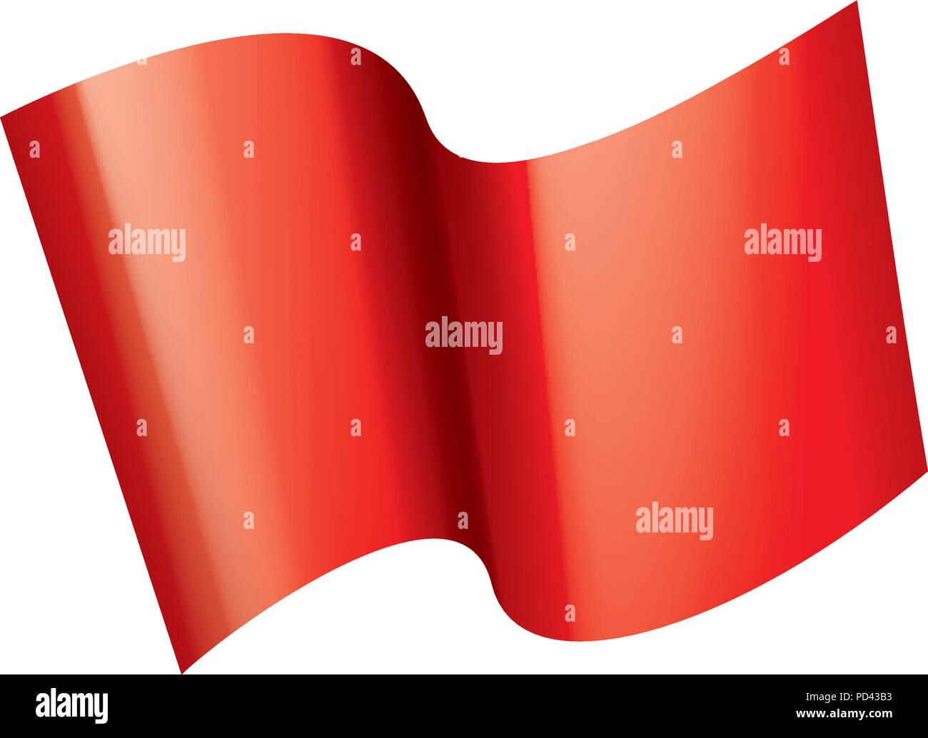 Waving the red flag on a white background Stock Vector Image & Art Alamy