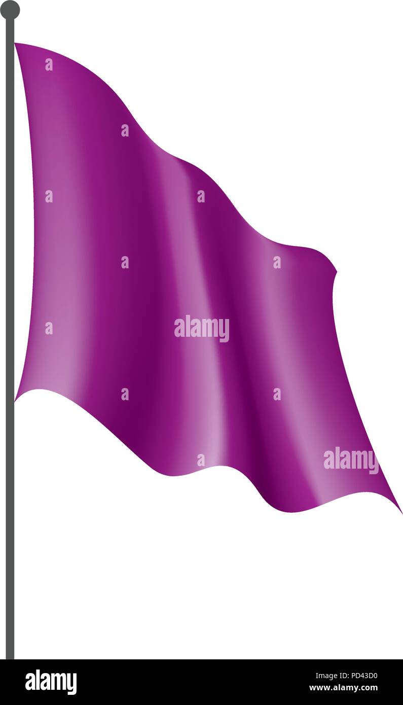 Waving the purple flag on a white background Stock Vector Image & Art