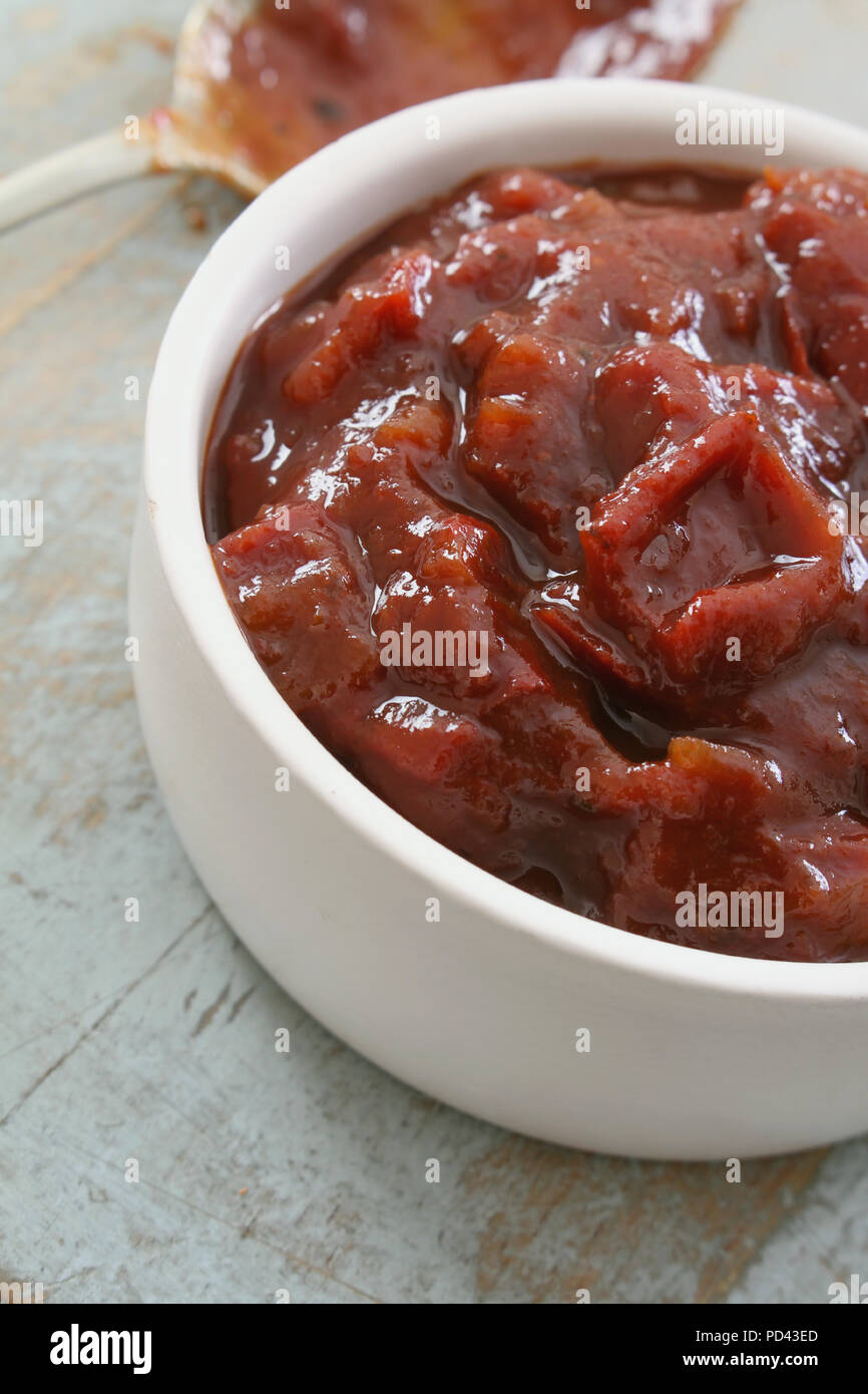 chutney pickle relish in dish Stock Photo Alamy