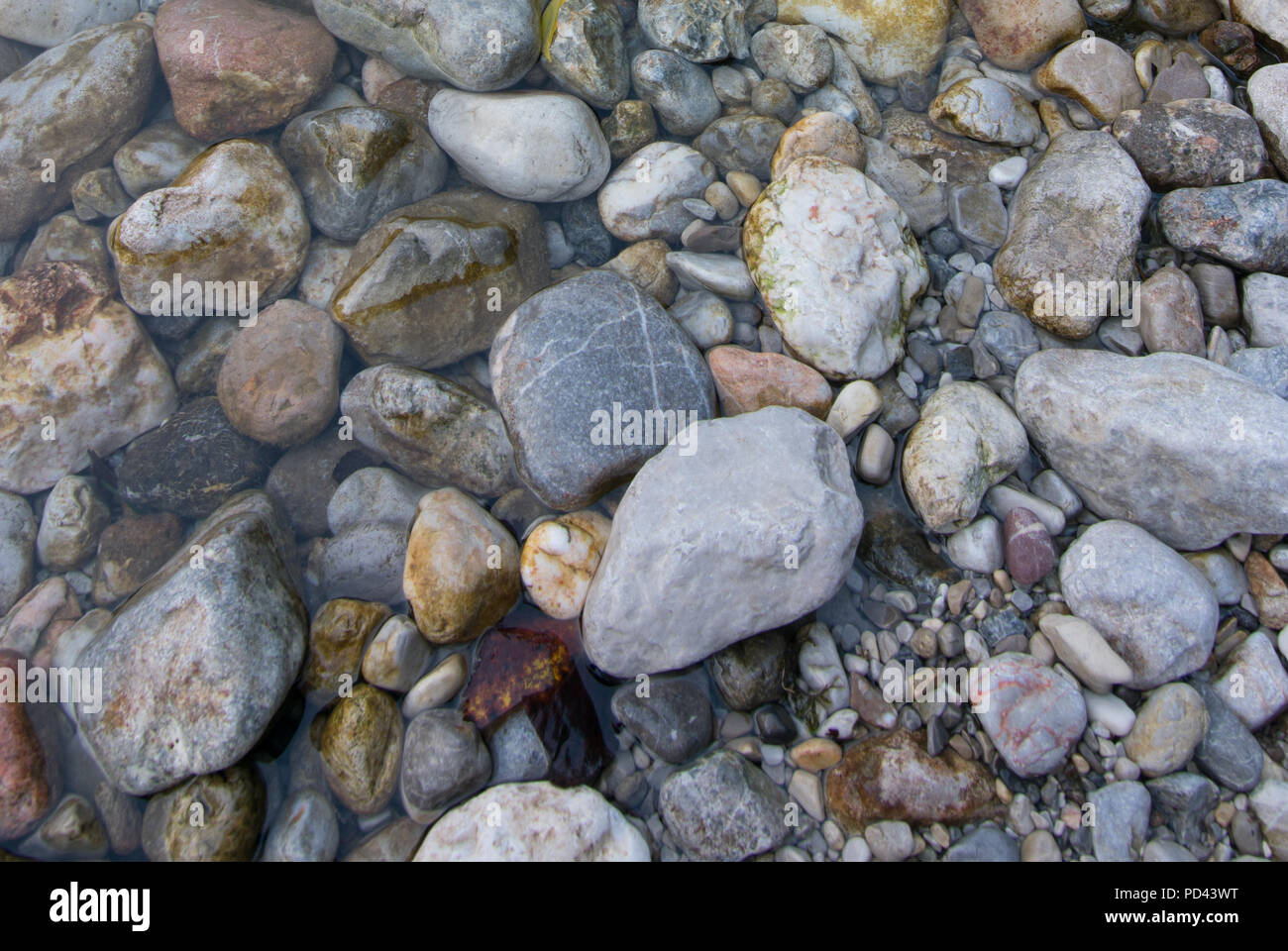 A riverbed pattern Stock Photo