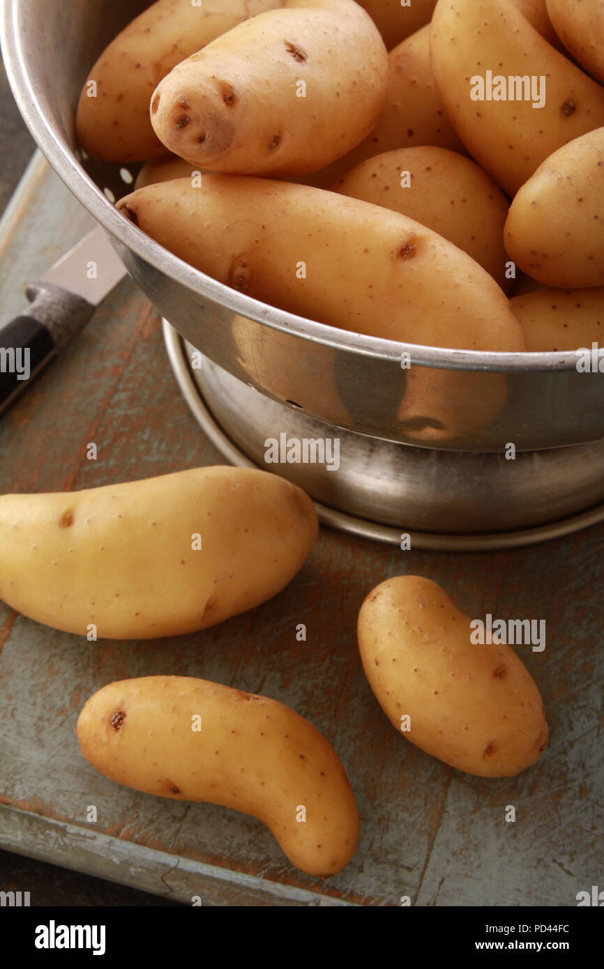 preparing fresh potatoes Stock Photo
