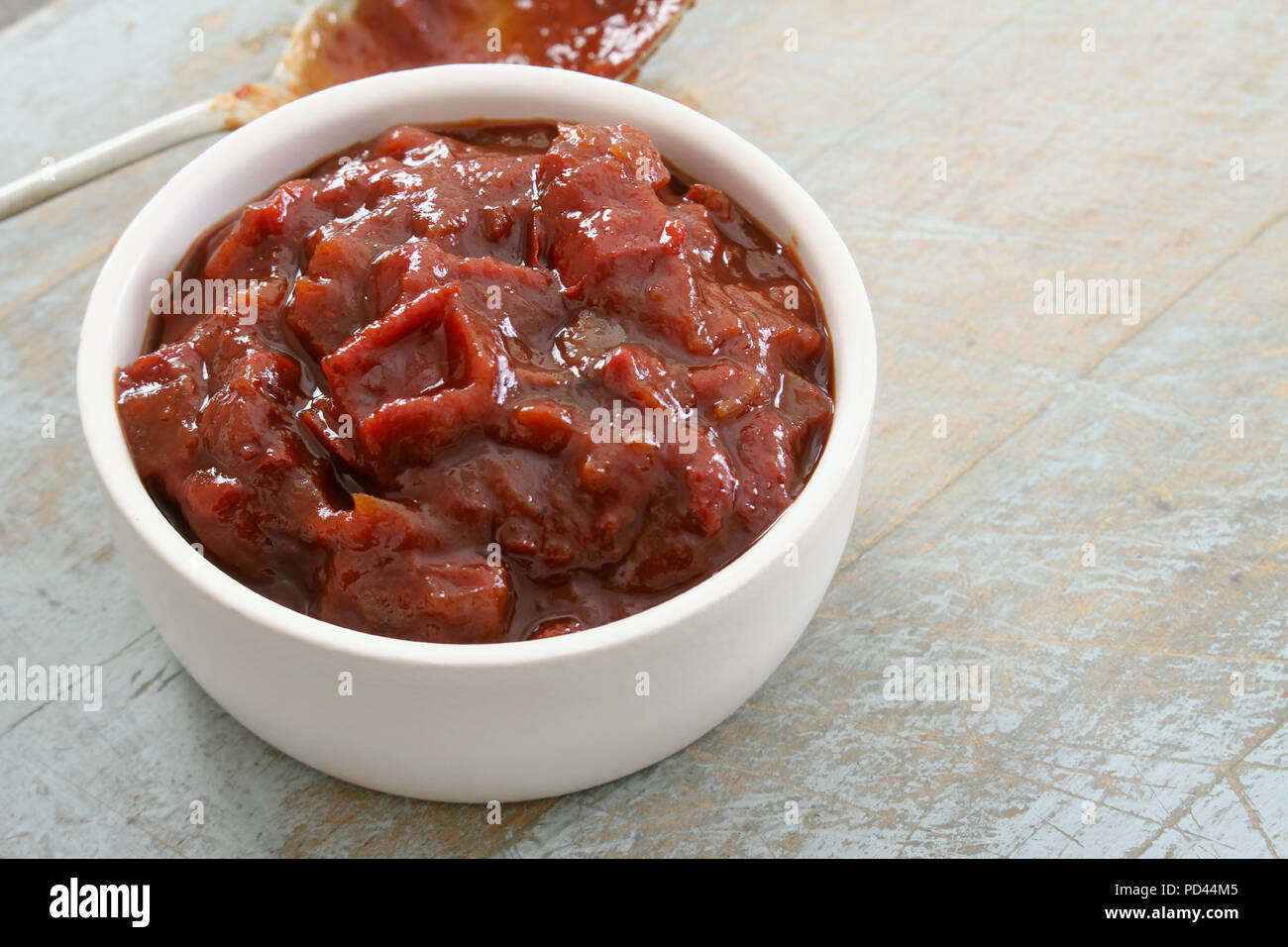 chutney pickle relish in dish Stock Photo Alamy