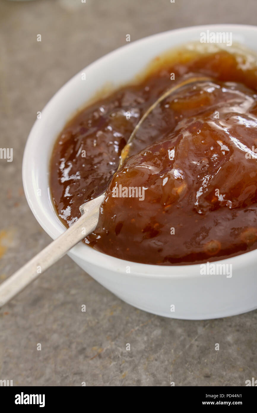 chutney pickle relish in dish Stock Photo Alamy