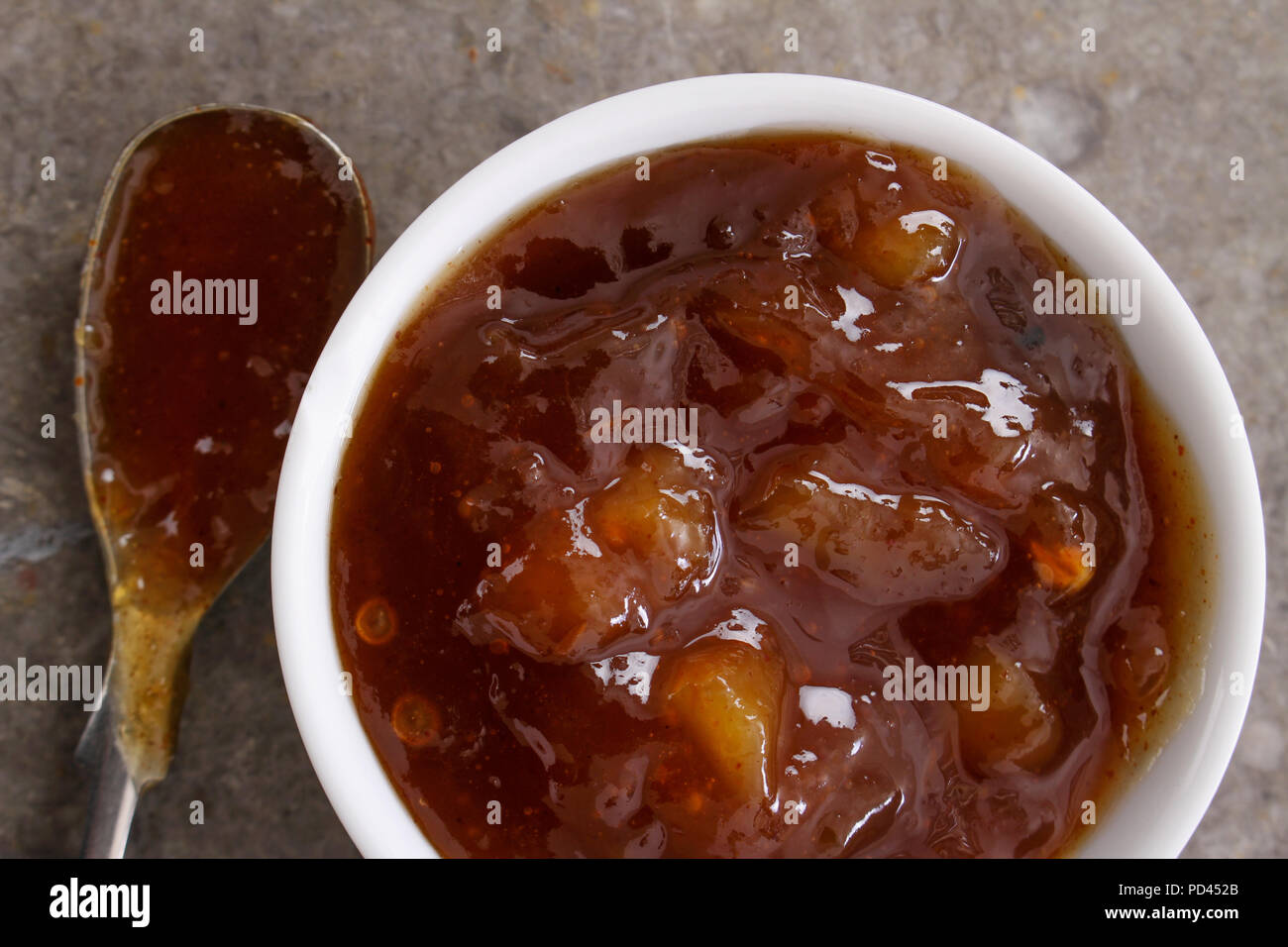 chutney pickle relish in dish Stock Photo Alamy