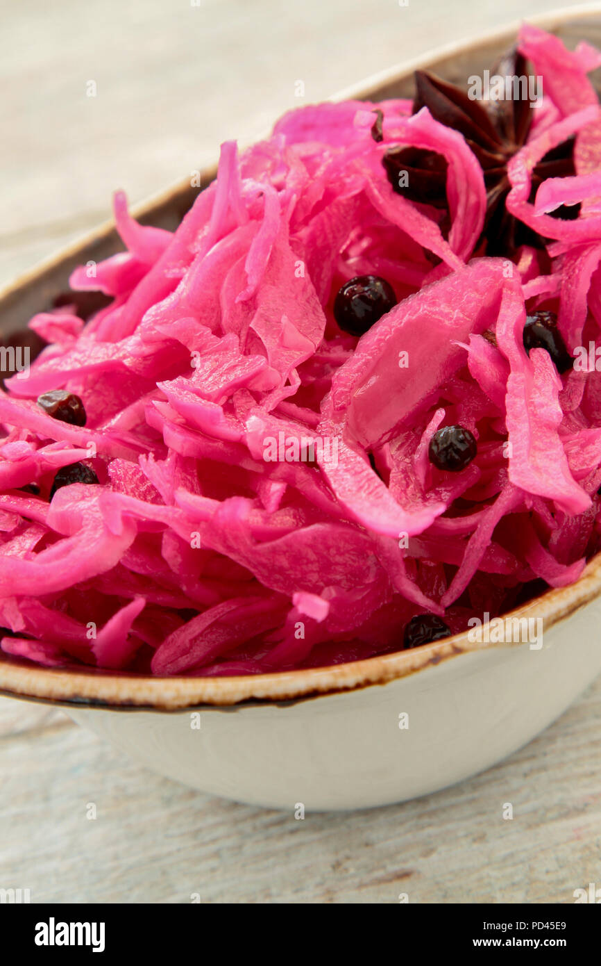 pickled red cabbage Stock Photo Alamy
