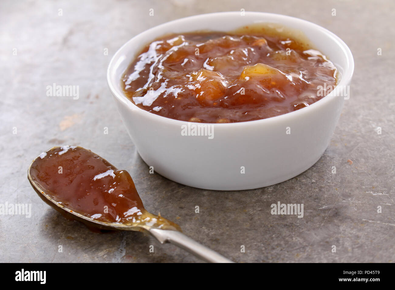 chutney pickle relish in dish Stock Photo Alamy