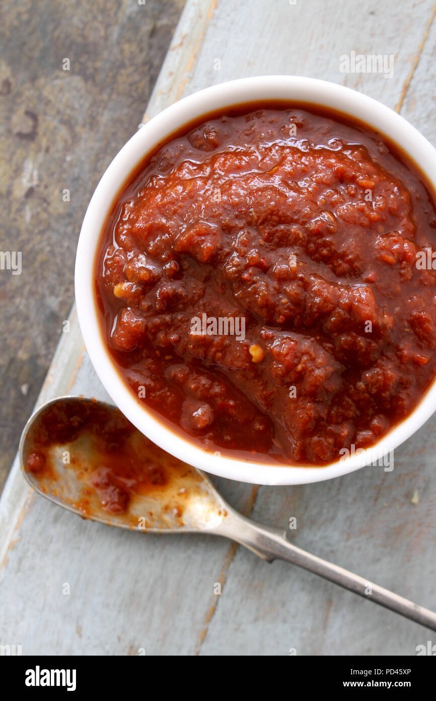 chutney pickle relish in dish Stock Photo Alamy