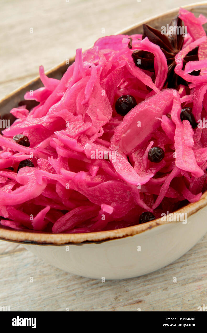pickled red cabbage Stock Photo Alamy