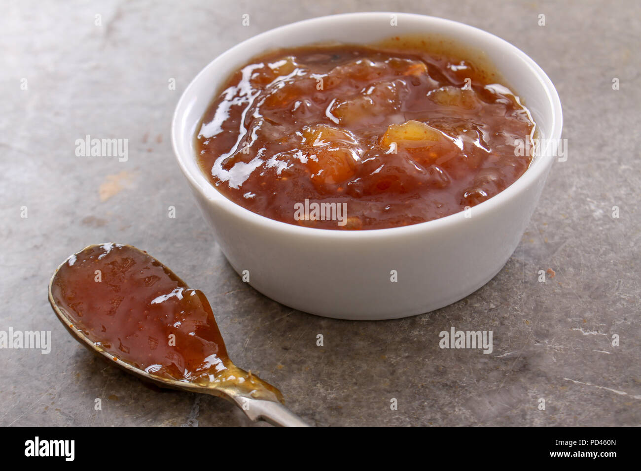 chutney pickle relish in dish Stock Photo Alamy
