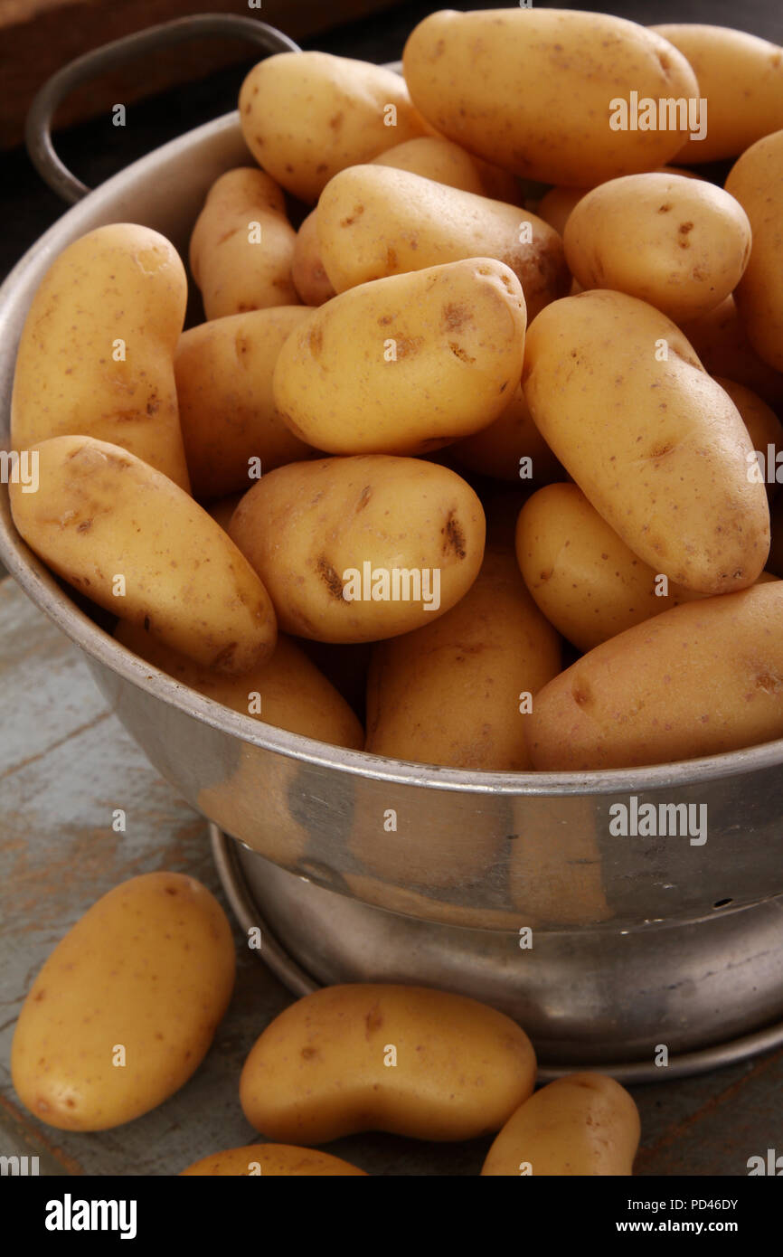 preparing fresh potatoes Stock Photo
