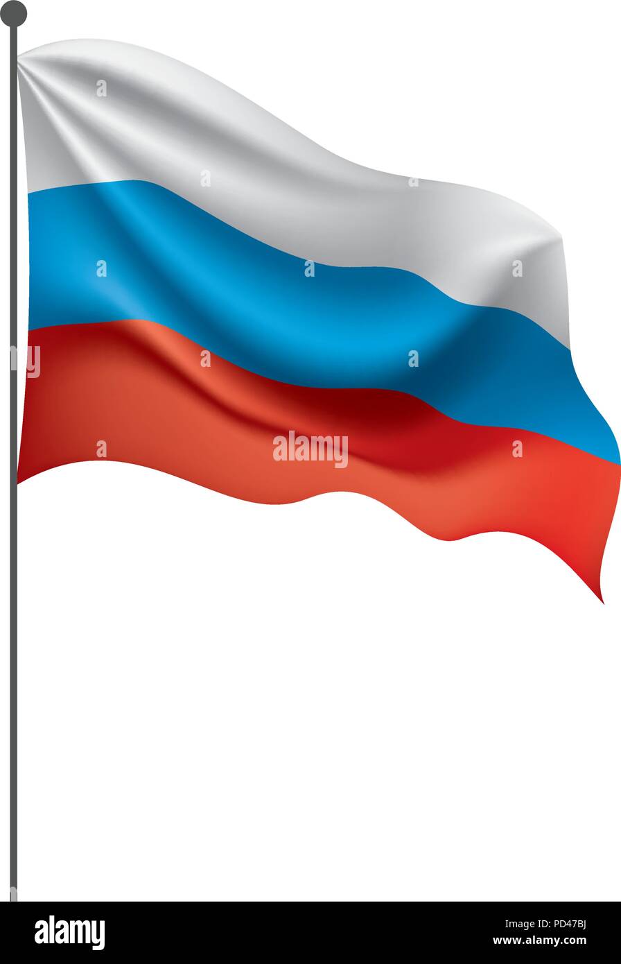 Premium Vector  Russia flag national realistic flag of russian federation