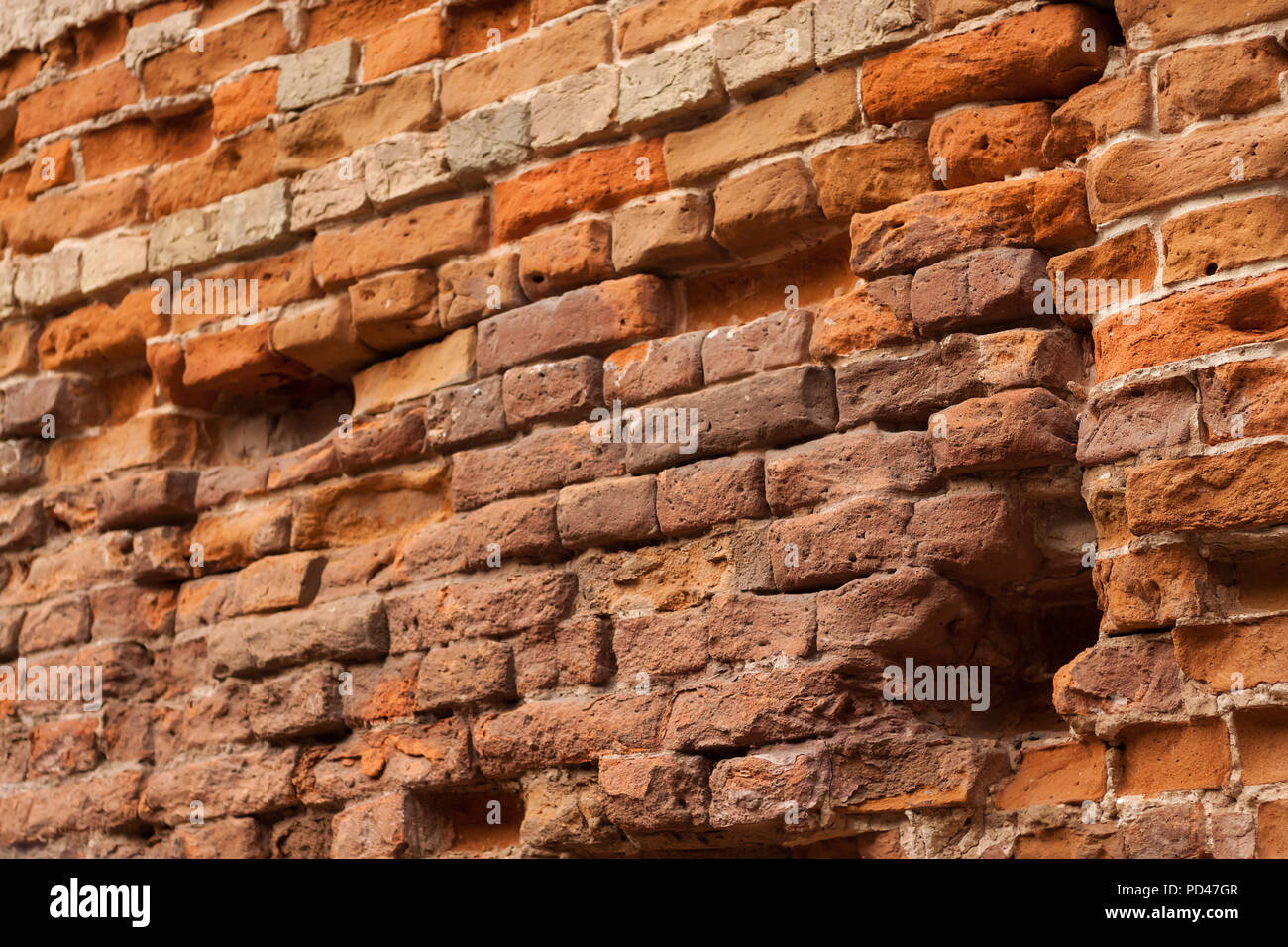old brick wall background. brick wall texture. grunge wallpaper Stock