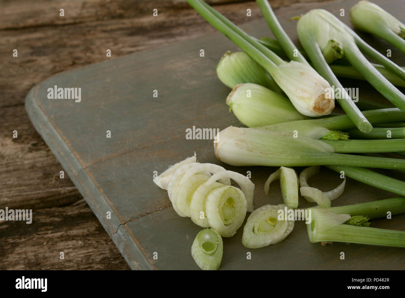 preparing baby fennel Stock Photo Alamy