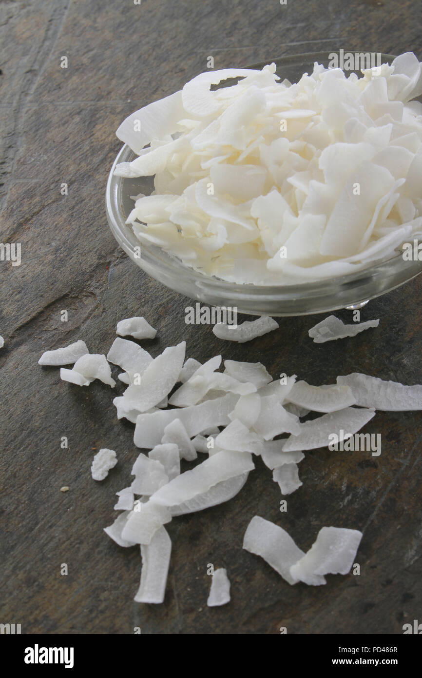 dried desiccated coconut slices Stock Photo Alamy
