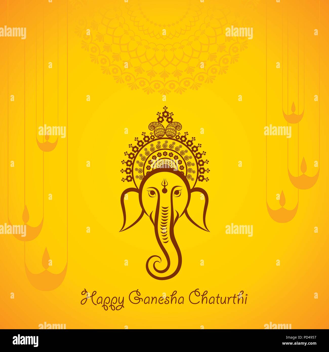 happy ganesh chaturthi festival background stock vector Stock Vector ...