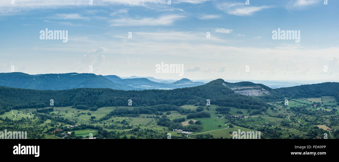 Germany, XXL Stuttgart nature landscape panorama of swabian alb region Stock Photo