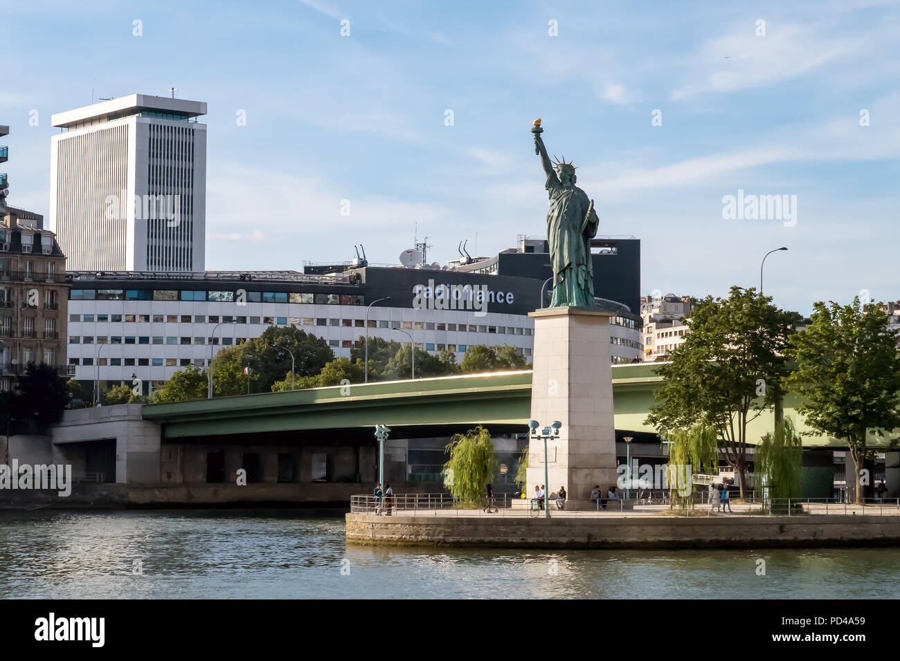Replica of the Statue of Liberty - Paris, France Stock Photo