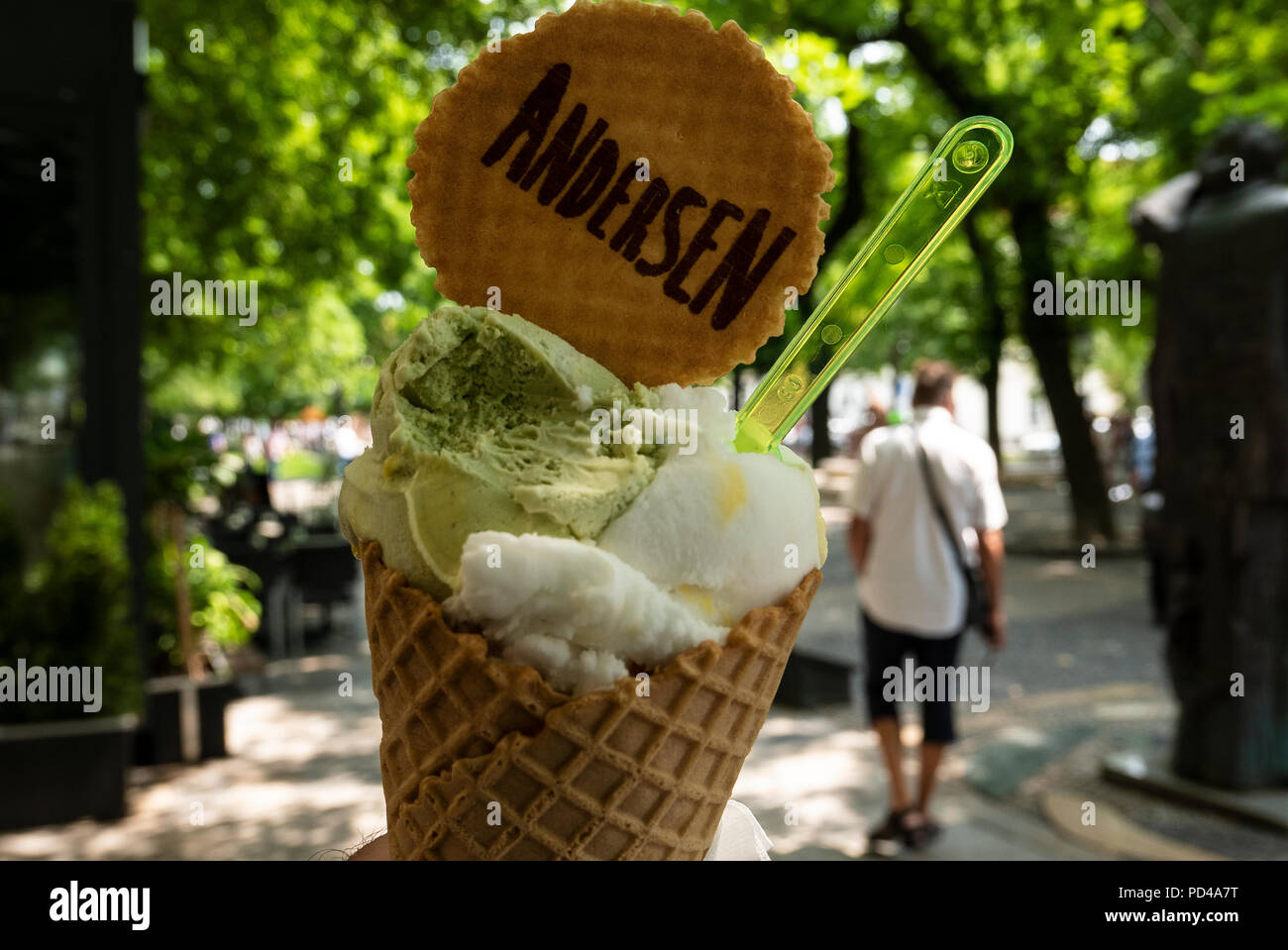 Andersen ice cream in Andersen Park, Bratislava Stock Photo