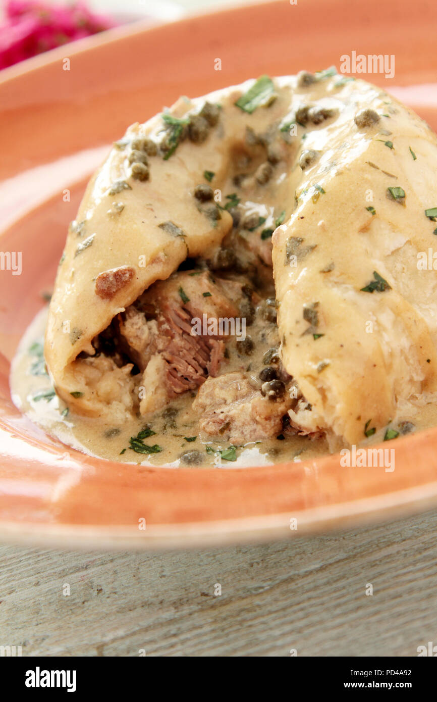 steamed lamb suet pudding Stock Photo Alamy
