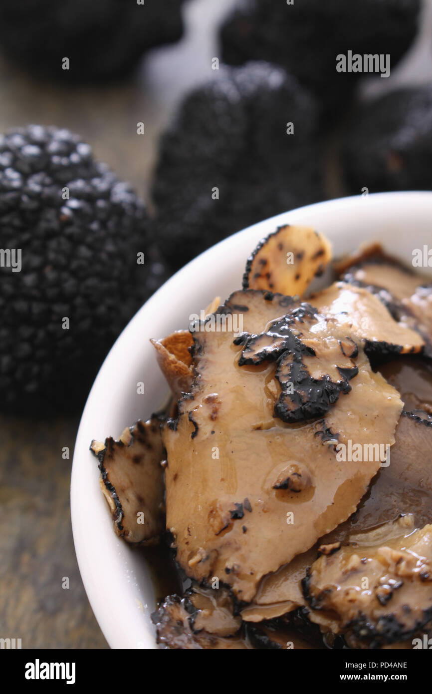 preparing fresh black truffle Stock Photo Alamy