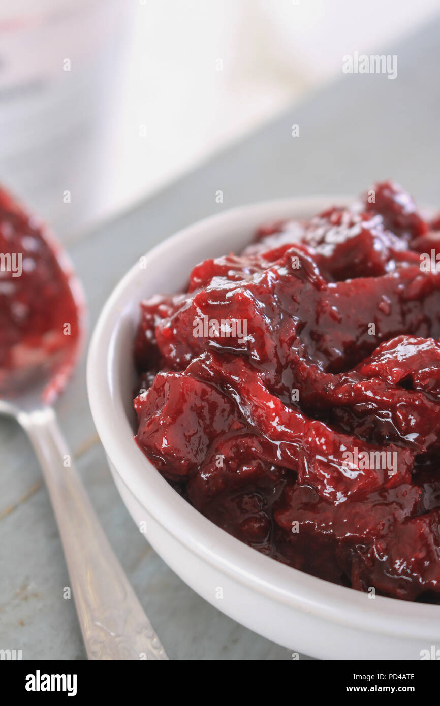 chutney pickle relish in dish Stock Photo Alamy