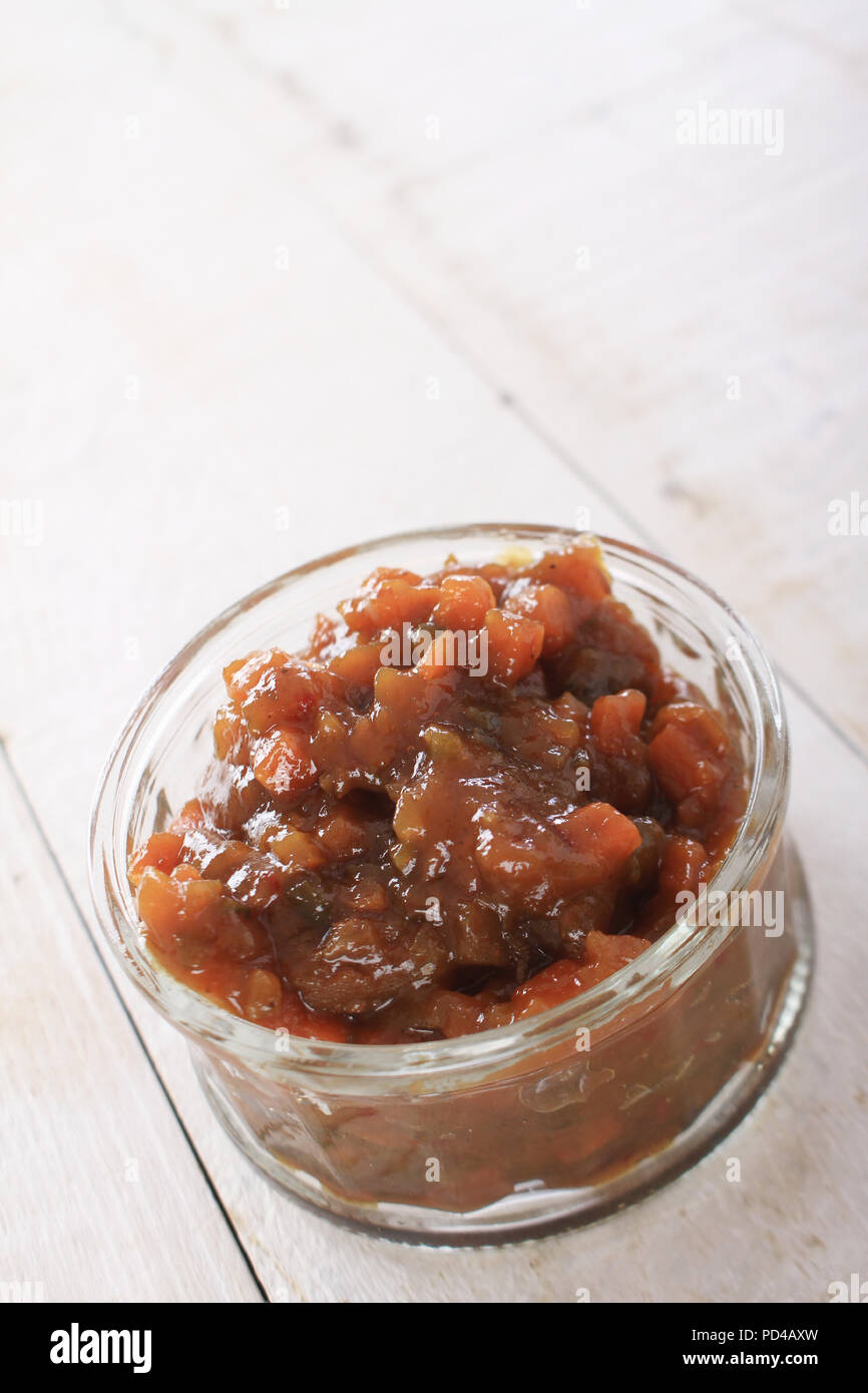 chutney pickle relish in dish Stock Photo Alamy