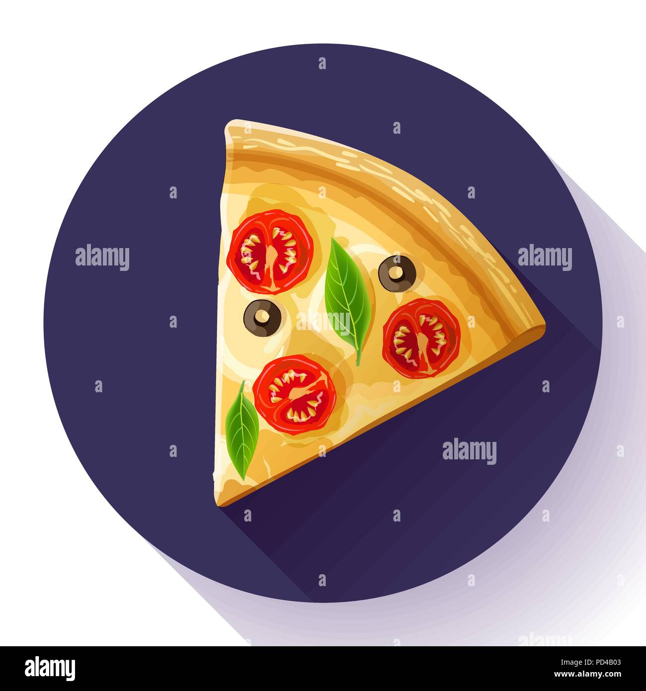 Pizza slice icon vector Stock Vector
