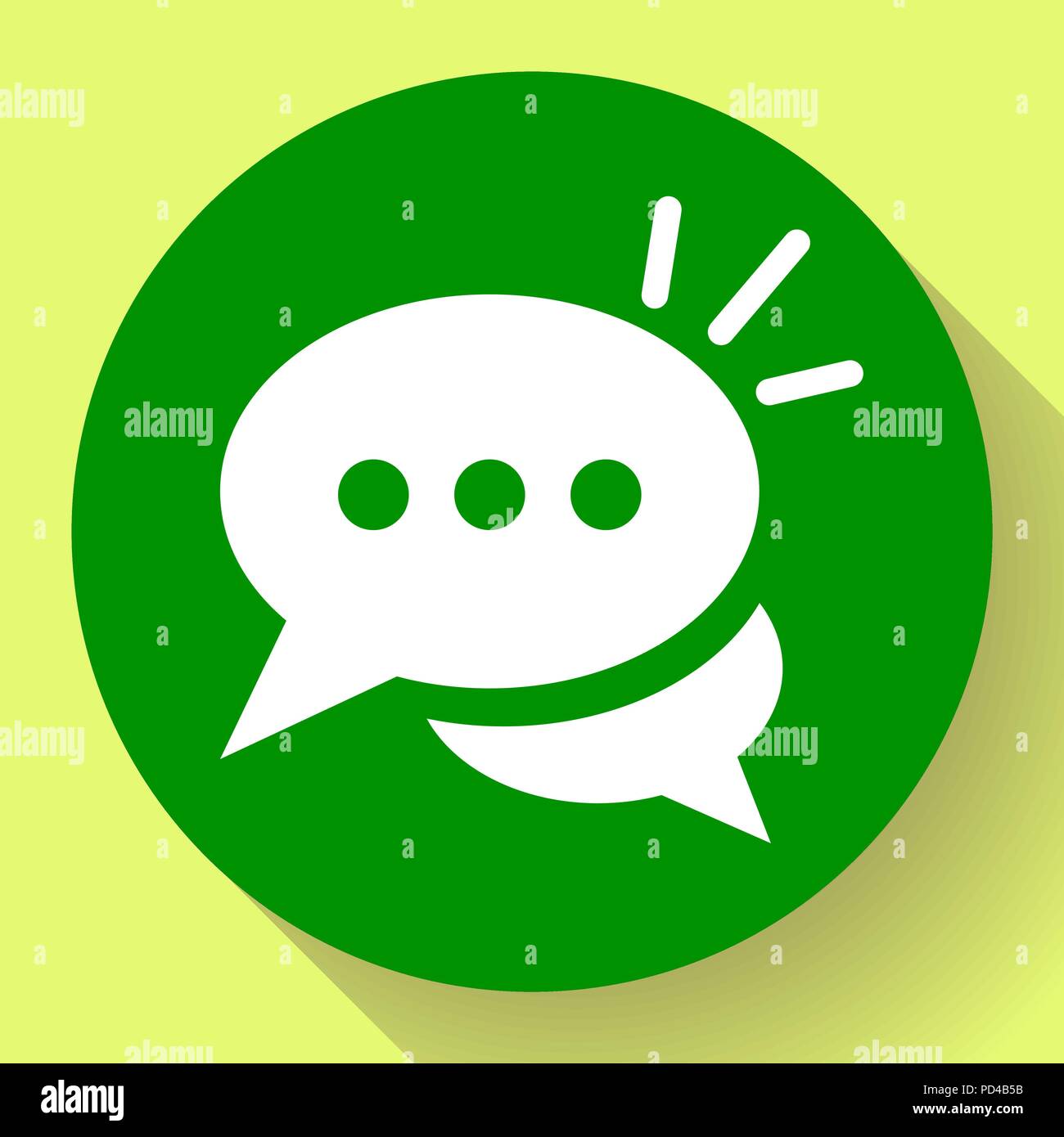 Live chat icon with dialog clouds vector. Speech bubble symbol for your web site design, logo, app, UI. Stock Vector