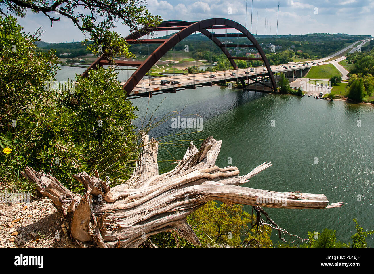 The Pennybacker Bridge Stock Photo