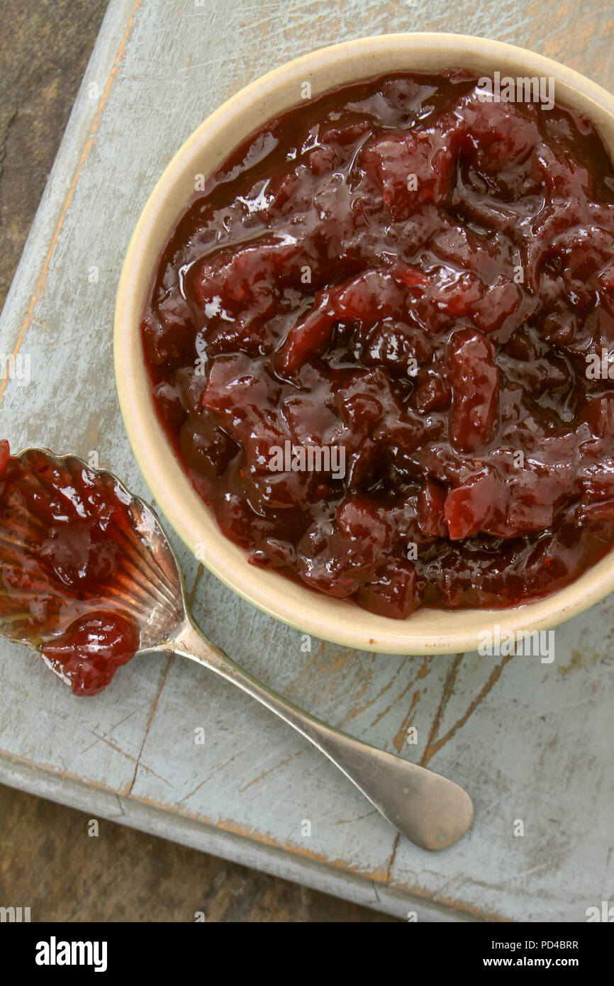 chutney pickle relish in dish Stock Photo Alamy