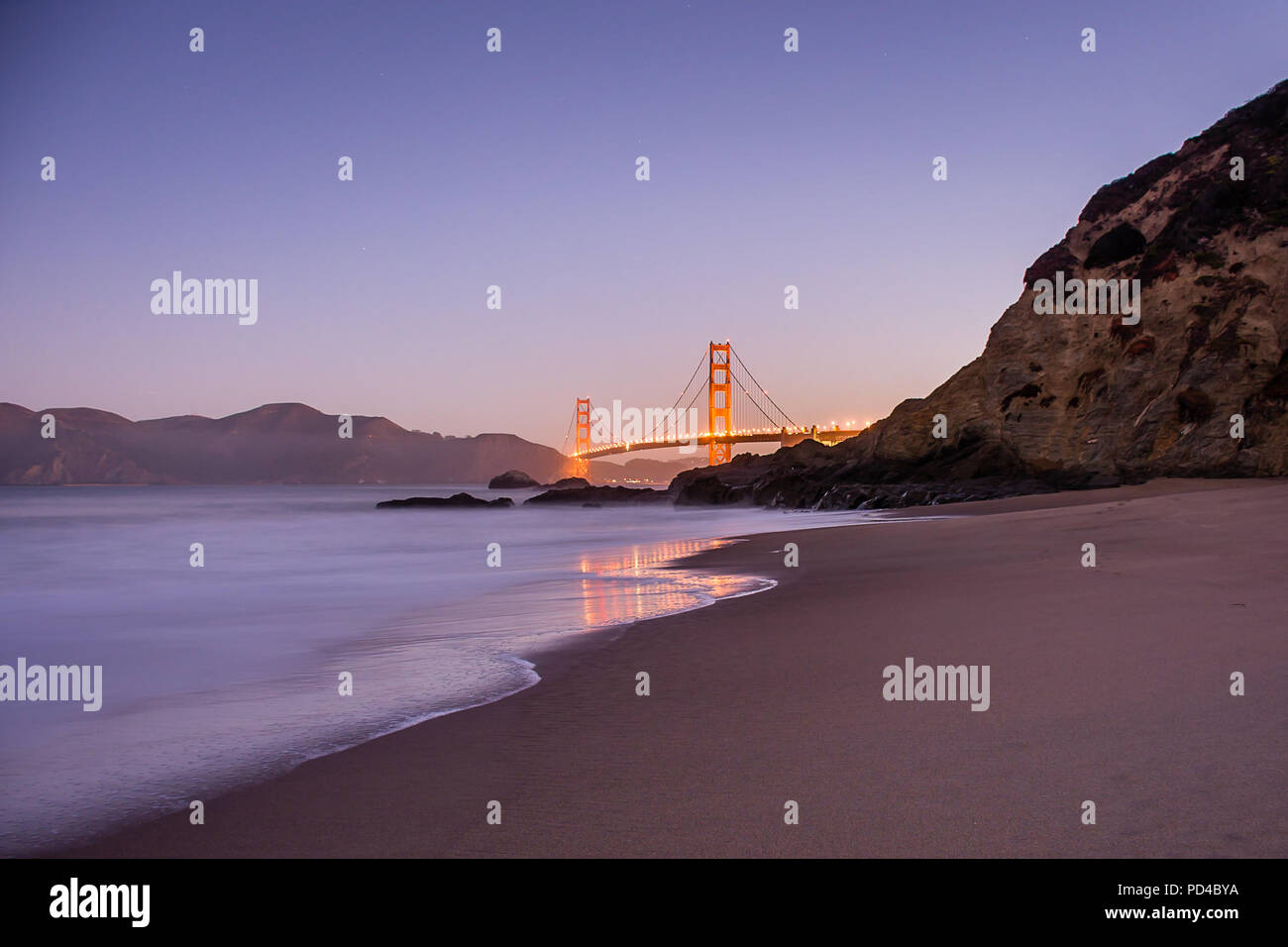 Sunrise from Baker Beach Stock Photo Alamy