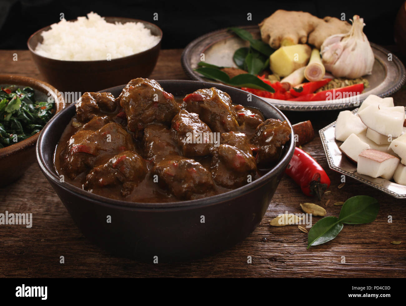 traditional indian curry meal Stock Photo - Alamy