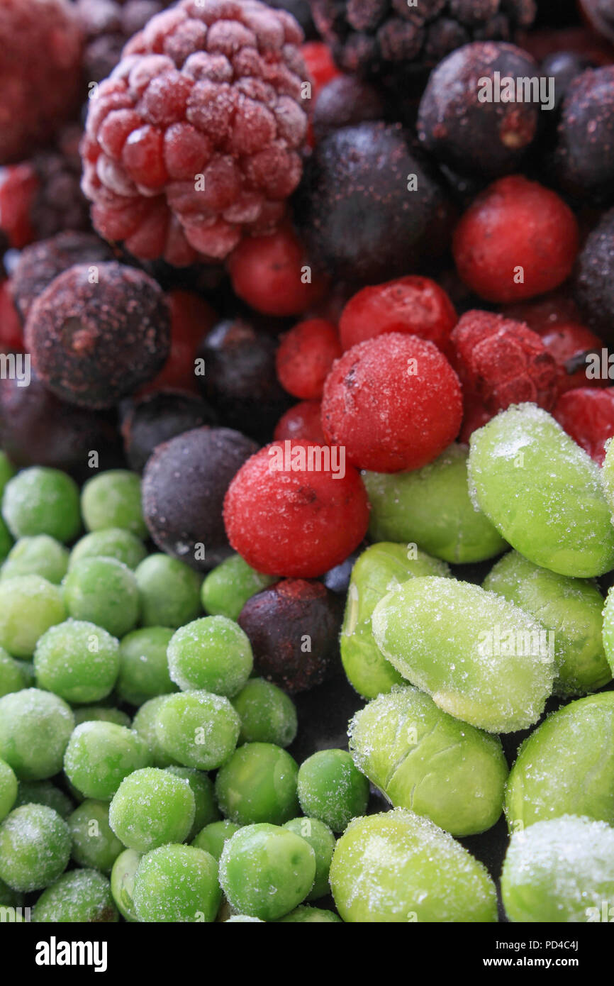 fresh frozen fruit and vegetable produce Stock Photo Alamy