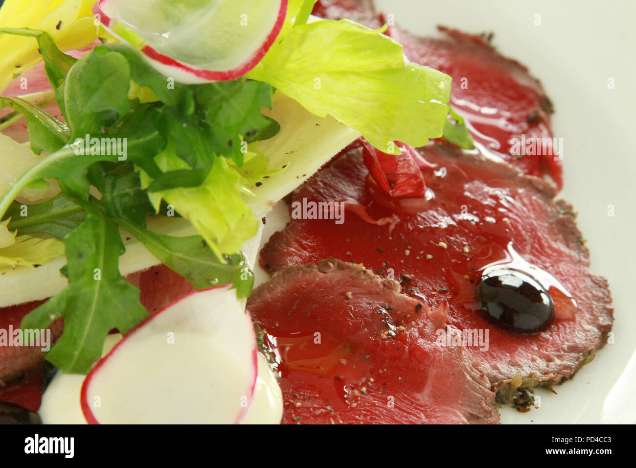 beef carpaccio appetizer Stock Photo Alamy