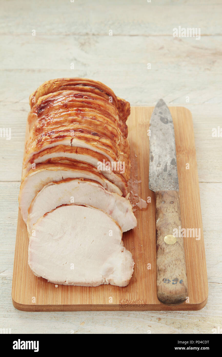 cooked roast pork joint Stock Photo Alamy
