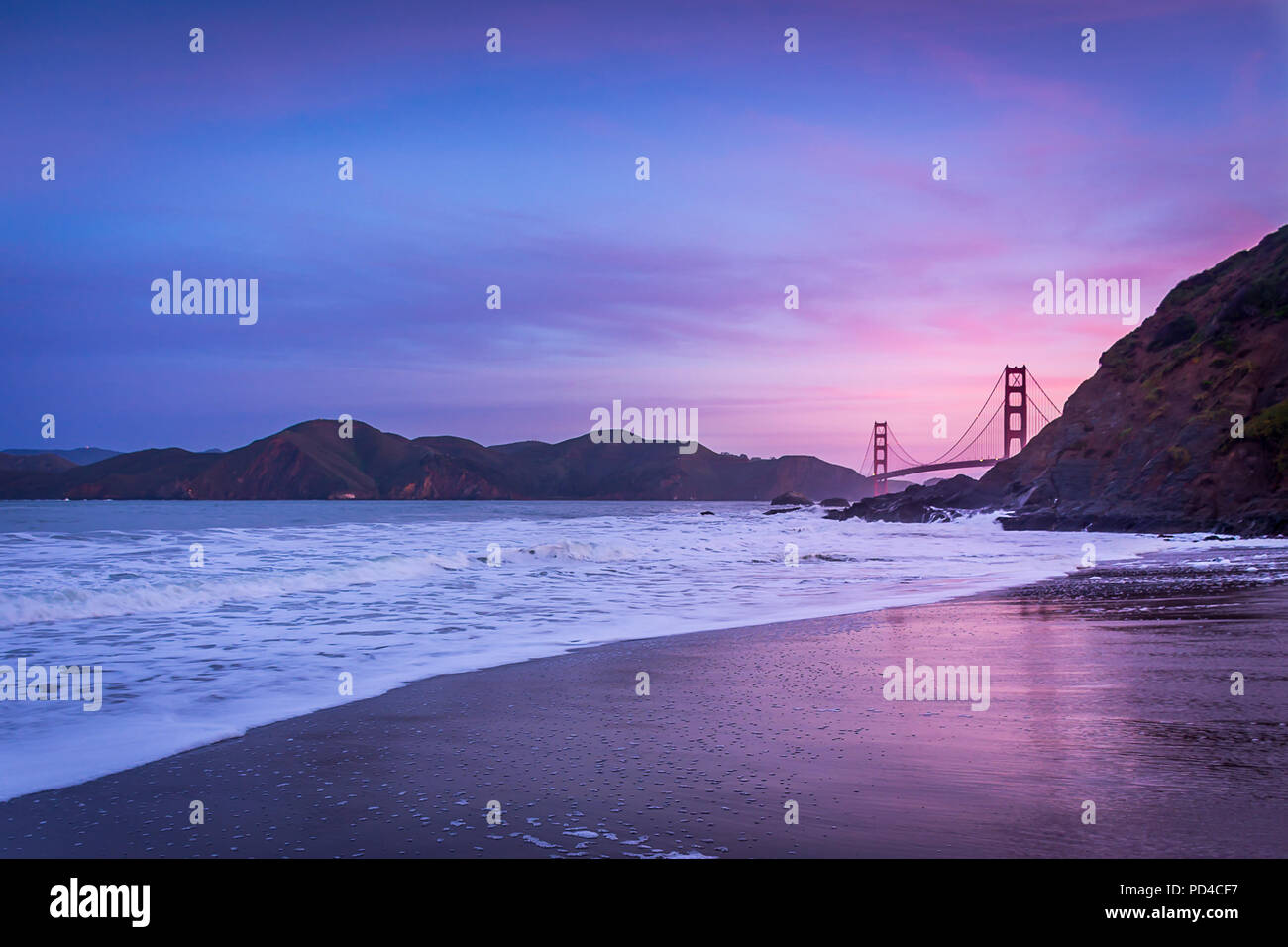 Sunrise from Baker Beach Stock Photo Alamy