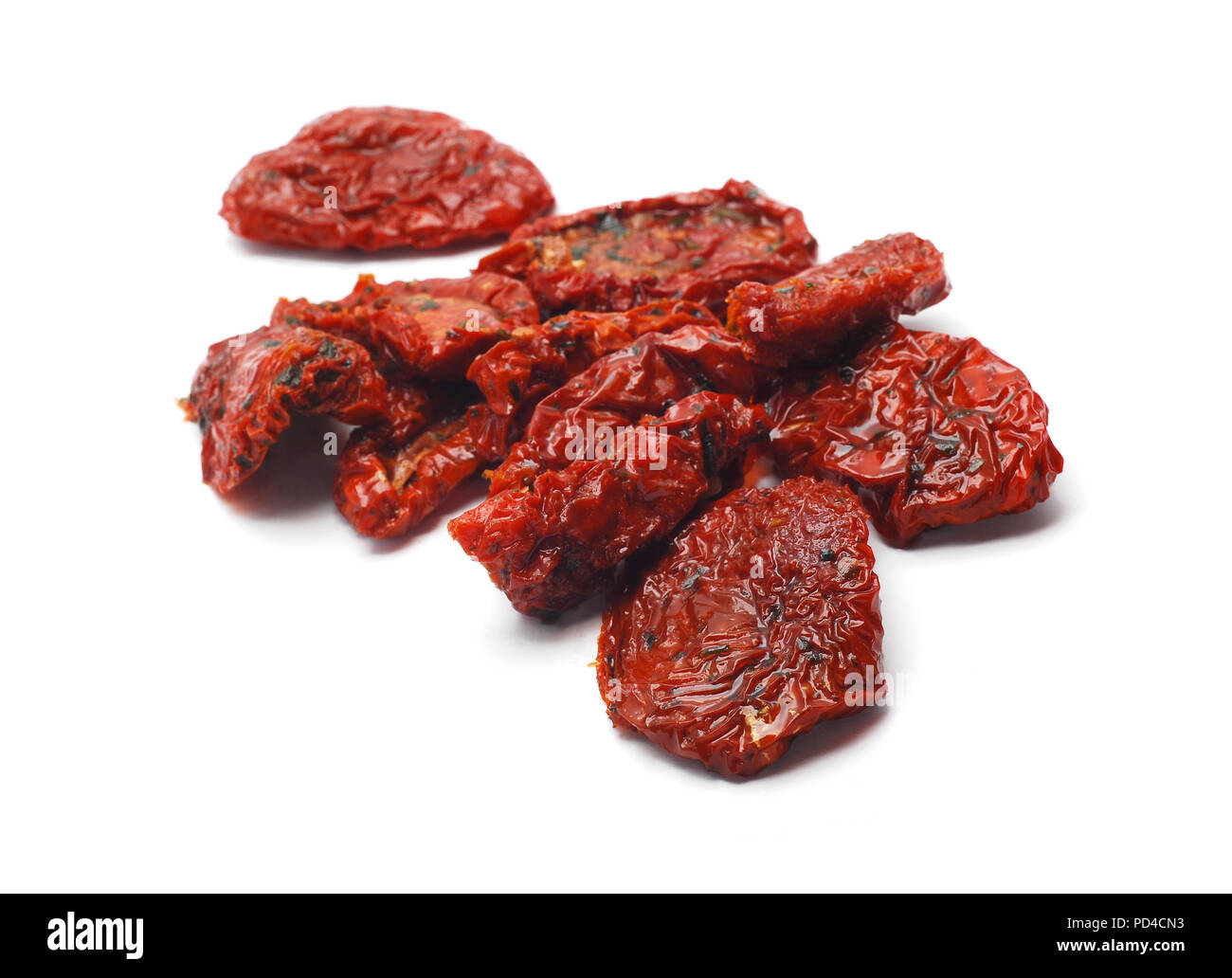 dried tomatoes isolated on white Stock Photo