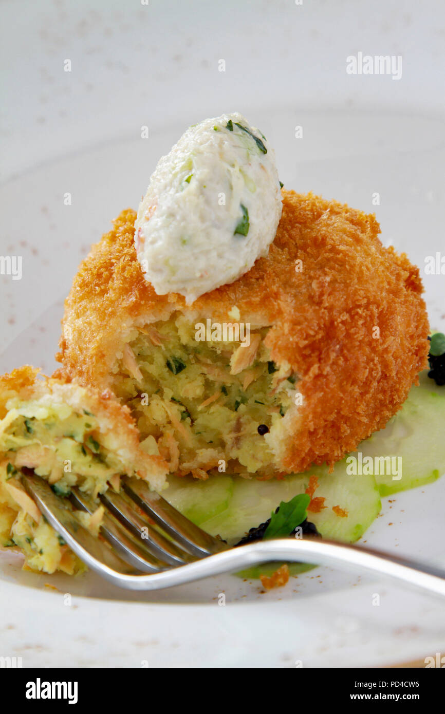 plated fish meal Stock Photo Alamy