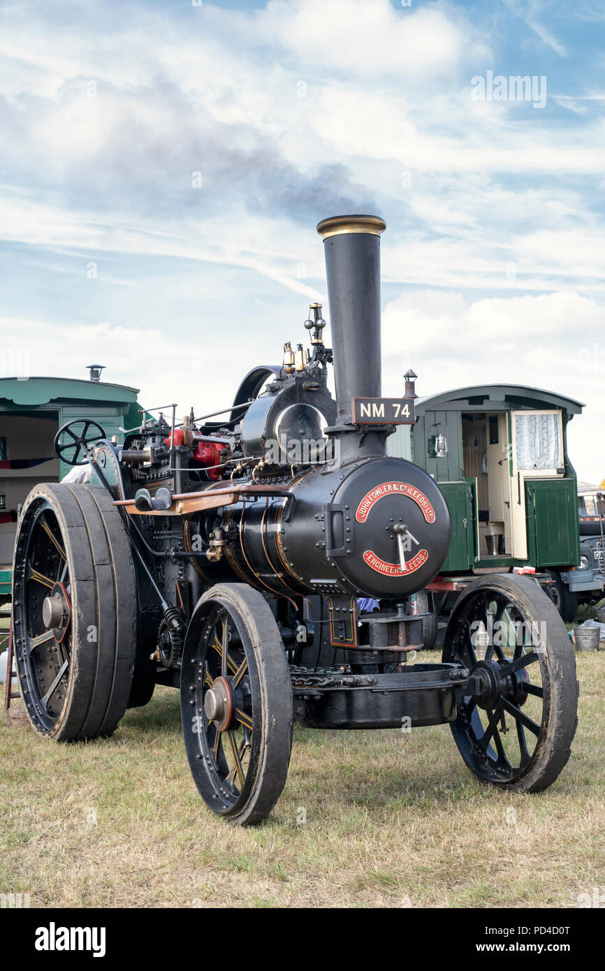 1929 Fowler 7nhp 10 ton Traction Engine  at a steam fair in England Stock Photo