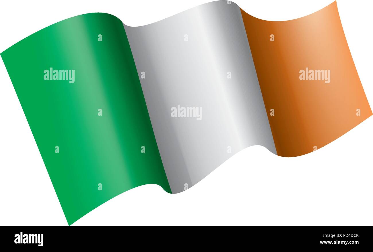 Ireland flag, vector illustration Stock Vector