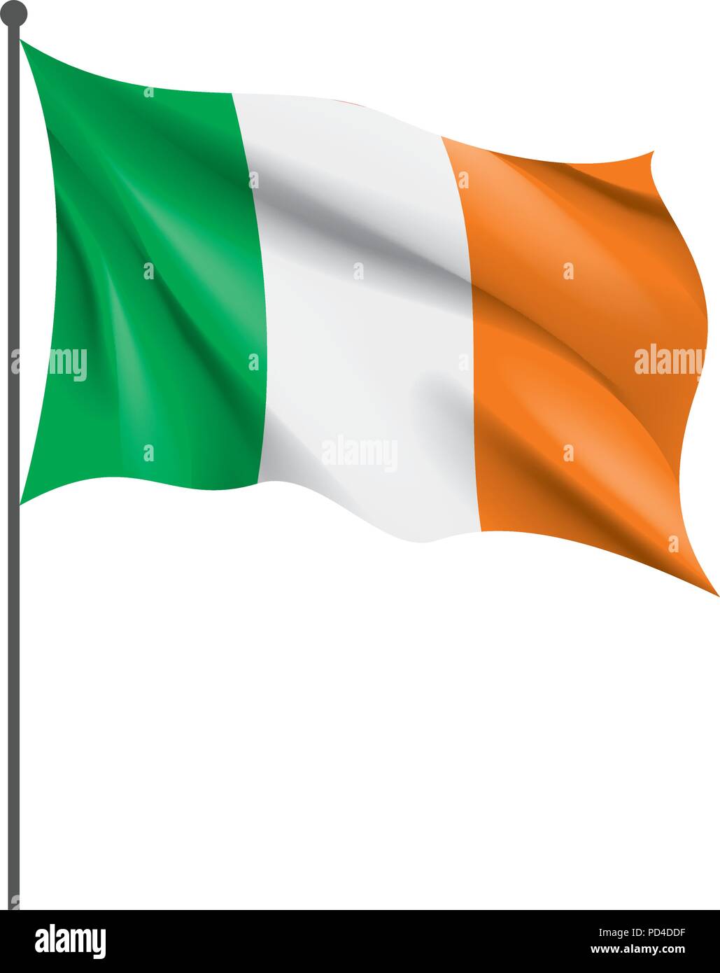 Ireland flag, vector illustration Stock Vector