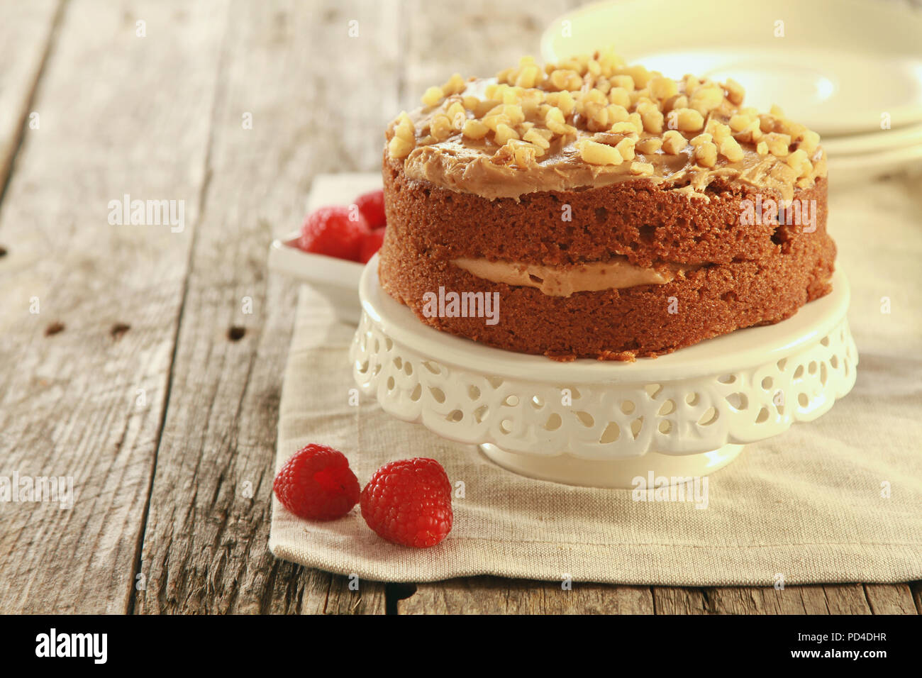 toffee layer cake Stock Photo Alamy