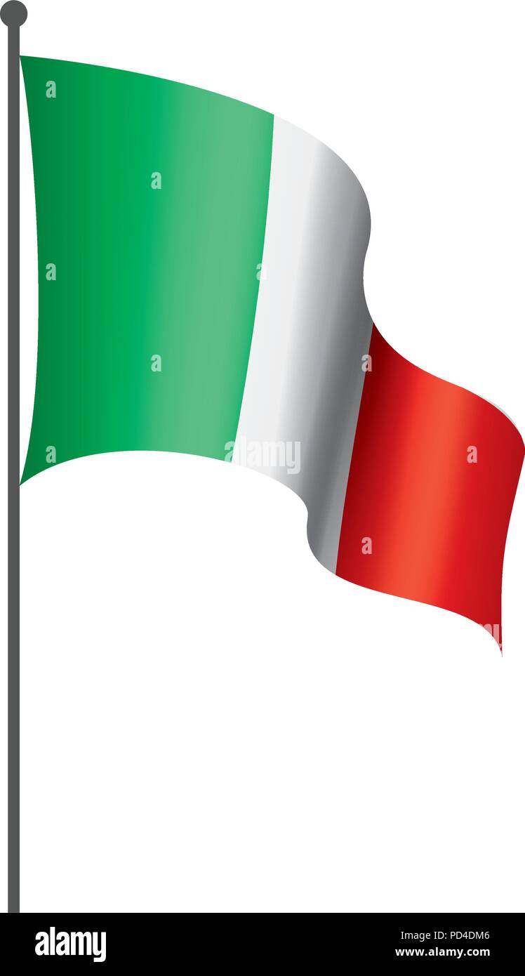 Italy flag, vector illustration Stock Vector