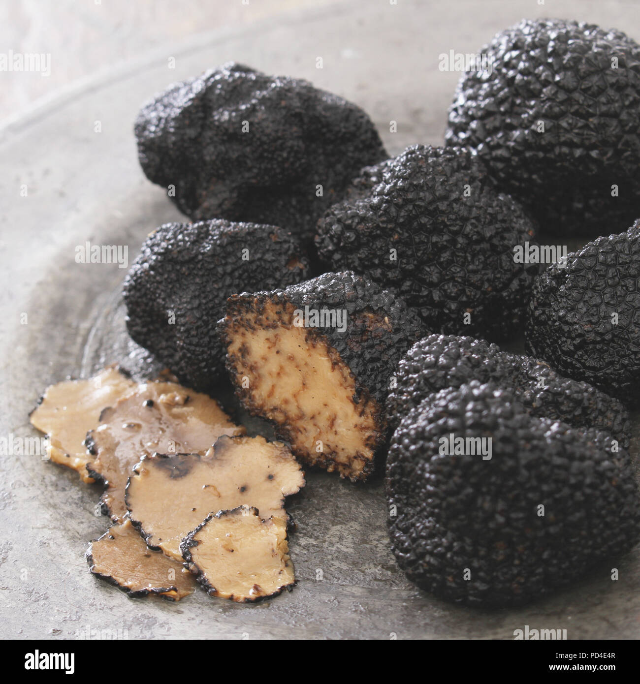 preparing fresh black truffle Stock Photo Alamy
