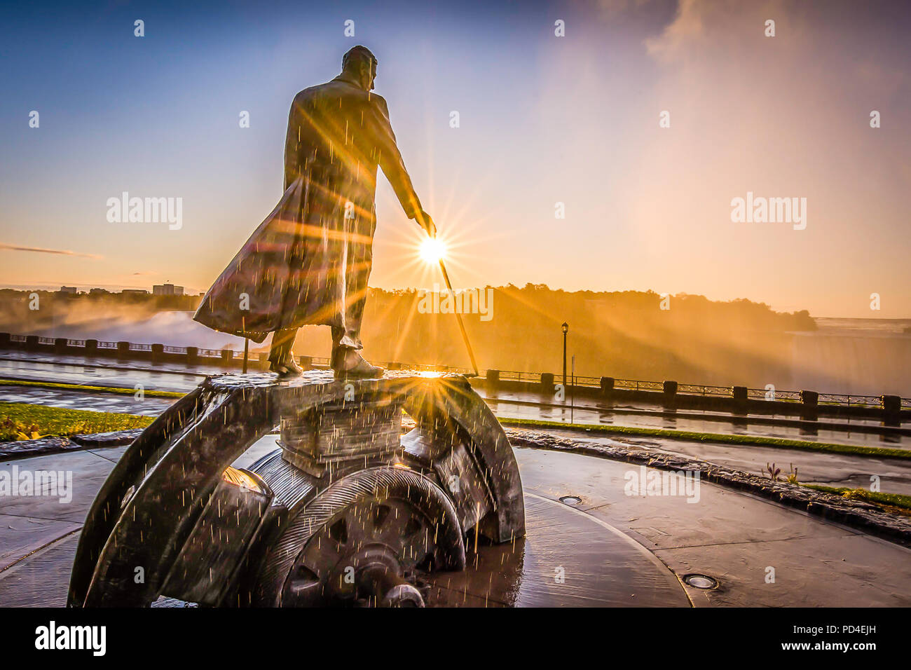 Nikola Tesla Statue Stock Photo