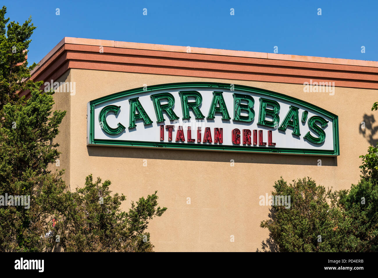 Mishawaka Circa August 2018 Carrabba's Italian Grill Signage and