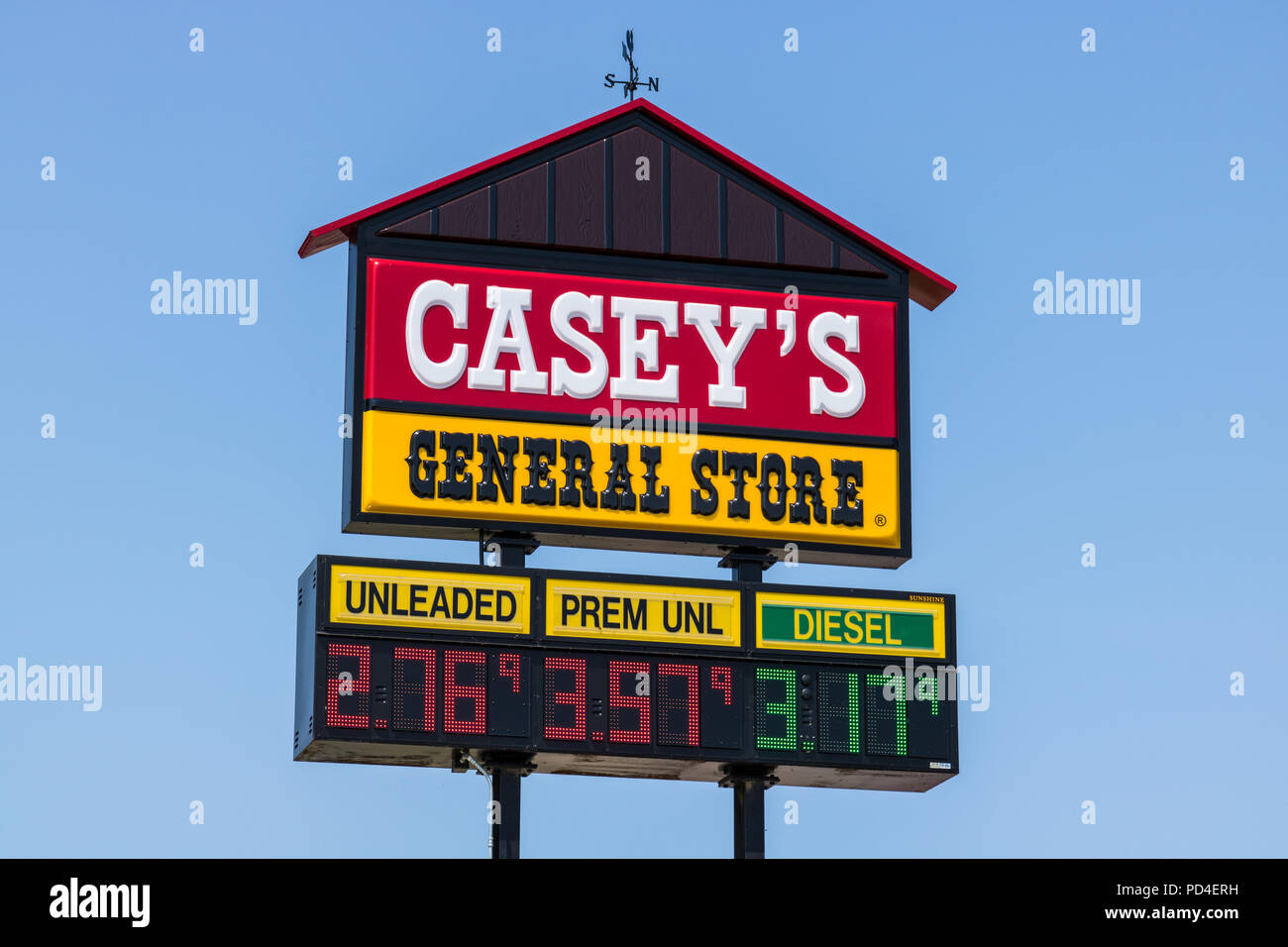 Peru - Circa August 2018: Casey's General Store Gas and Convenience ...