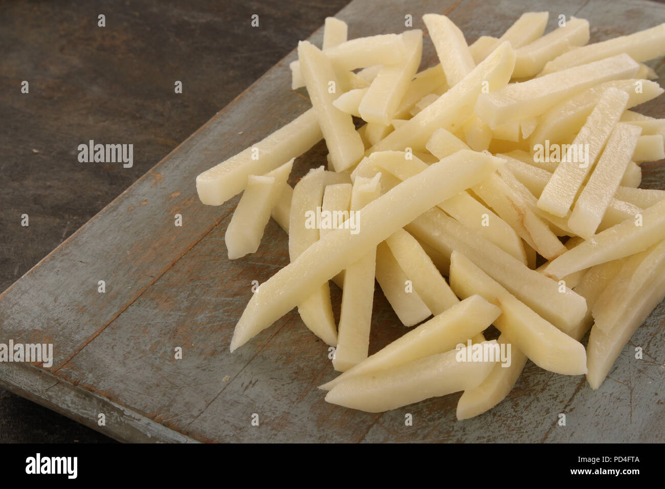 uncooked chipped potatoes Stock Photo Alamy