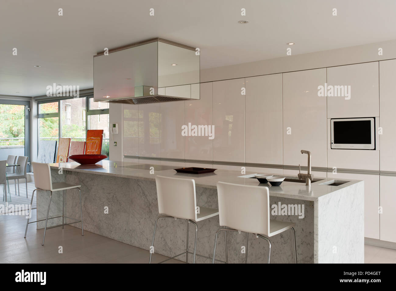 Modern style kitchen with island Stock Photo
