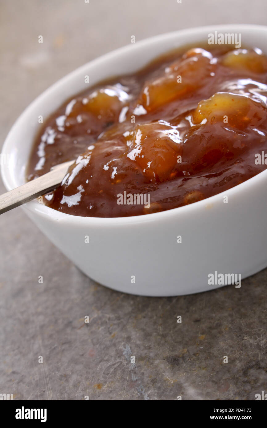 chutney pickle relish in dish Stock Photo Alamy